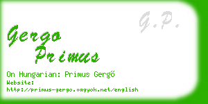 gergo primus business card