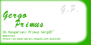 gergo primus business card